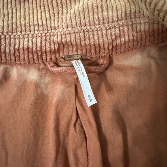 Free People Salmon Corduroy Jacket Size S - Picture 6 of 7